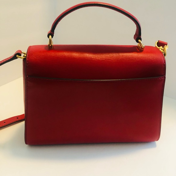 ❤️SOLD❤️Tory Burch Juliette Small Top Handle Satchel Red - Picture 10 of 15